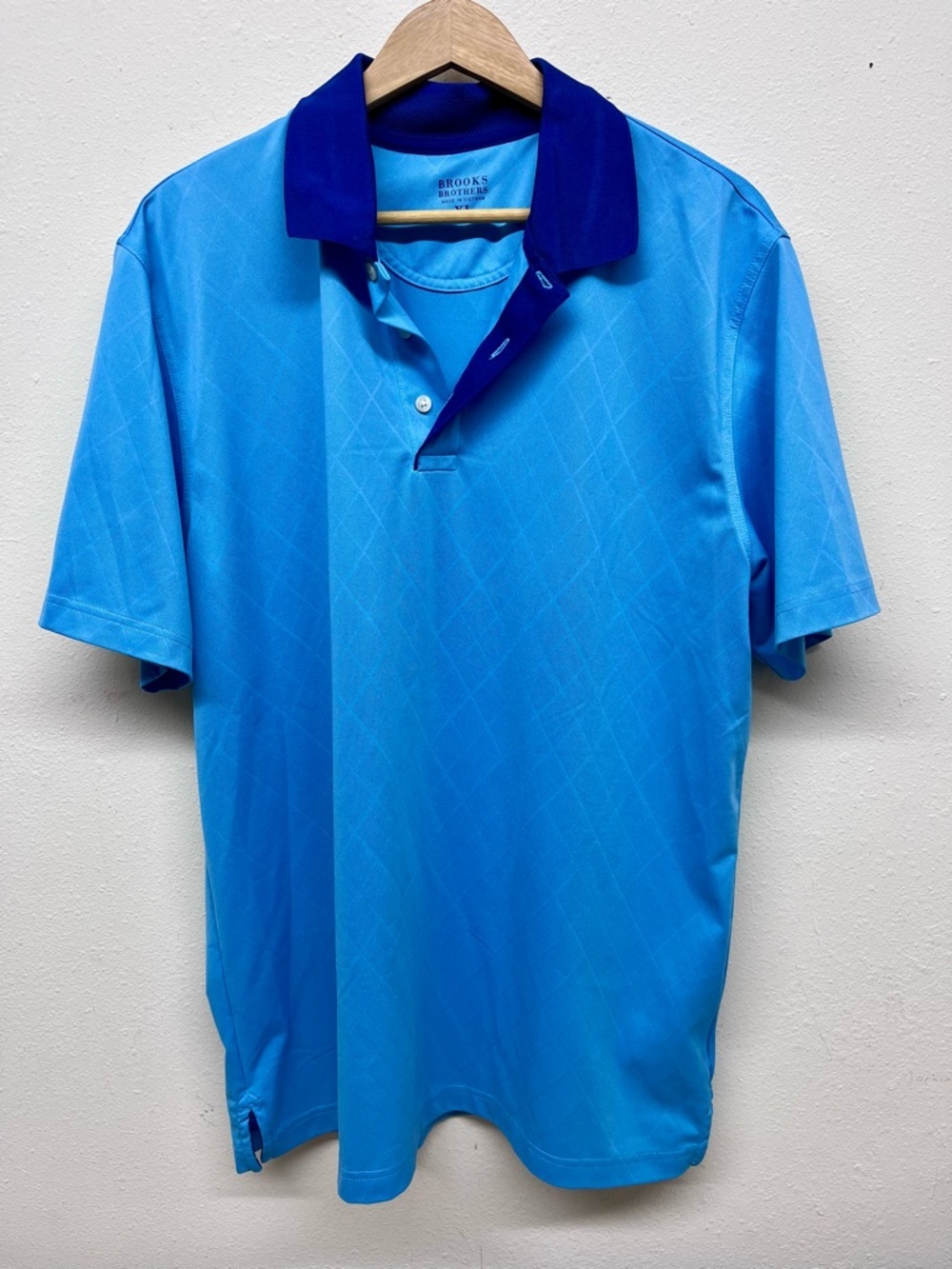 Brooks Brothers Performance Series Polo Shirt Blue Mens XL